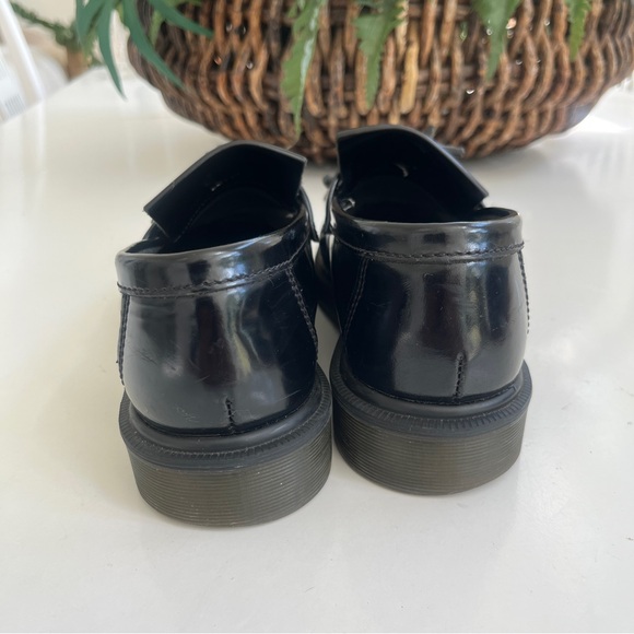 Dr Doc Martens Adrian M8 L9 Black Shoes Platform Kiltie Tasseled Slip On Loafer main image 13